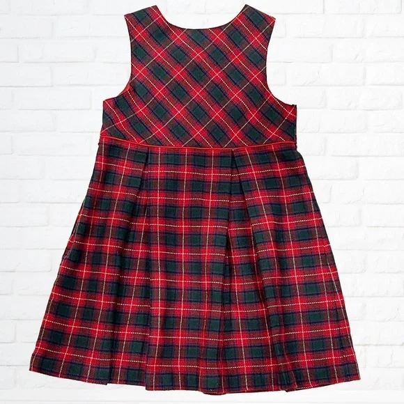 Disney Store Winnie the Pooh Plaid Holiday Dress - SIZE 7/8 - Picture 3 of 5